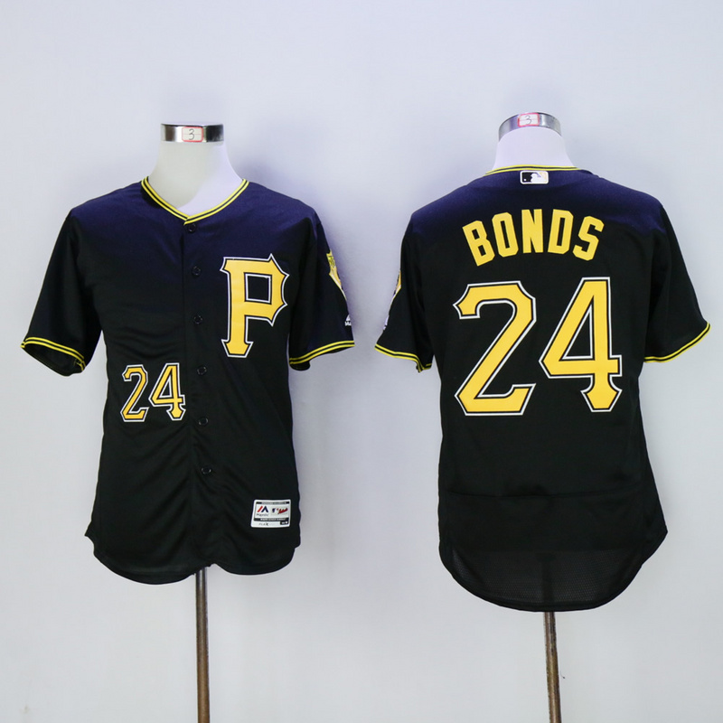 Men Pittsburgh Pirates 24 Bonds Black Elite MLB Jerseys1